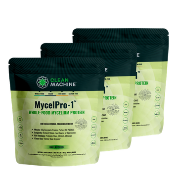 MycelPro-1™, Unflavored  Whole Food Mycelium Protein Powder - 3 Pack